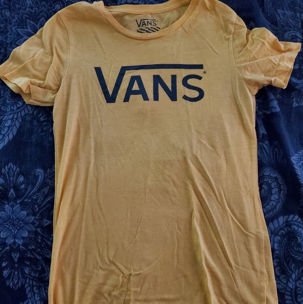 Vintage vans yellow thin t-shirt